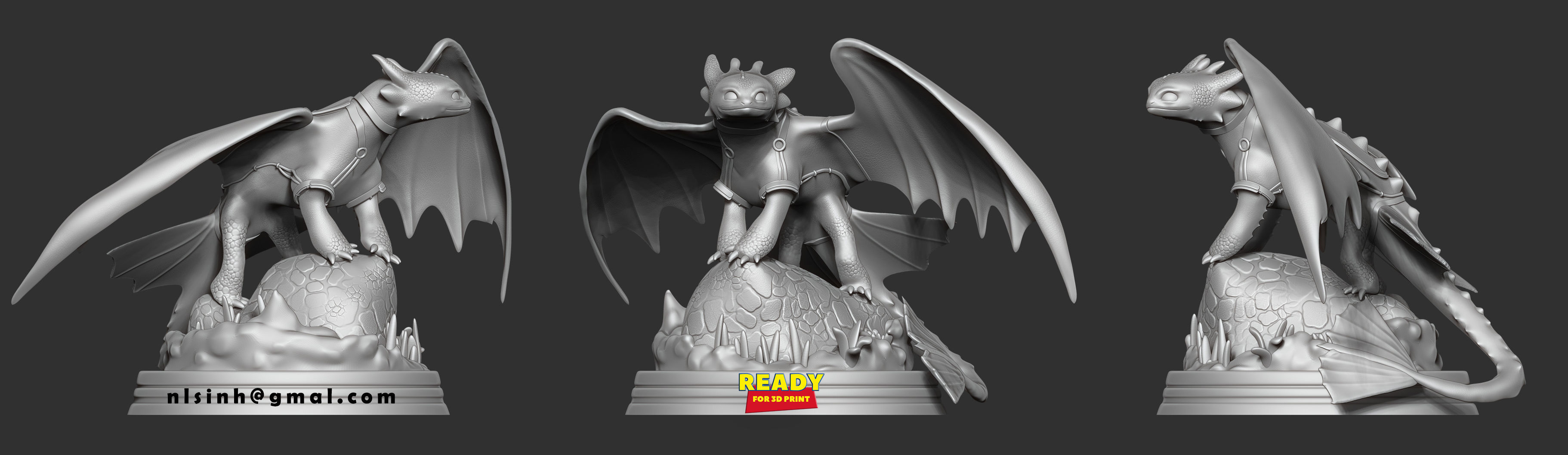 Toothless  Fanart 3D print model_4