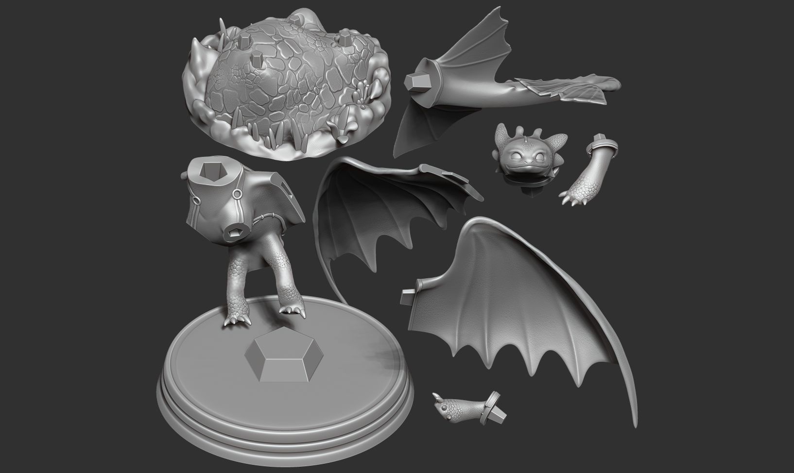 Toothless  Fanart 3D print model_2