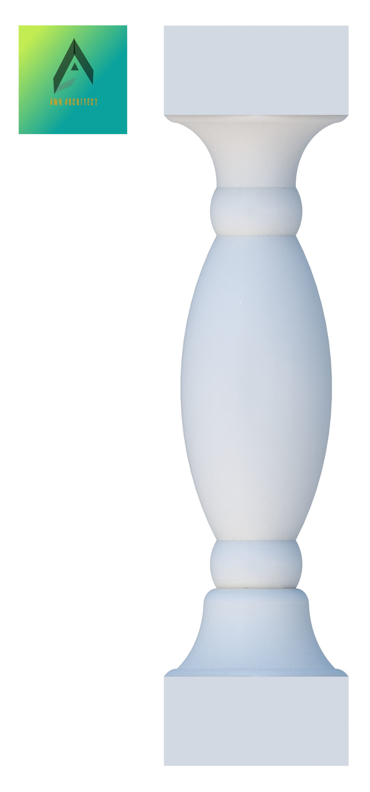 Baluster Model 15 3D print model_1