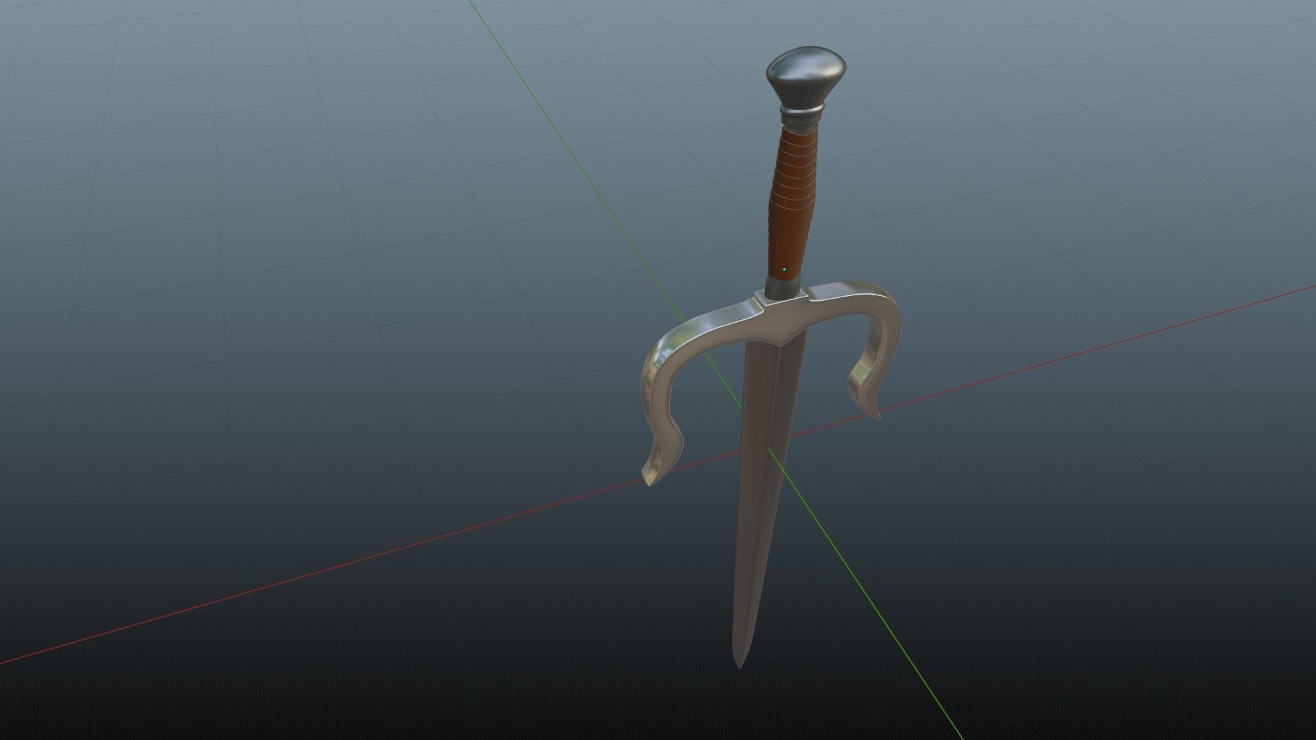 sai daggers 3D model_2