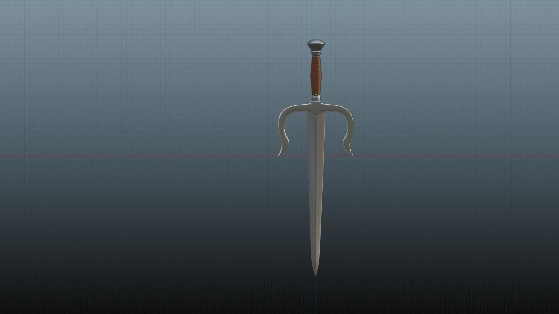 sai daggers 3D model_0