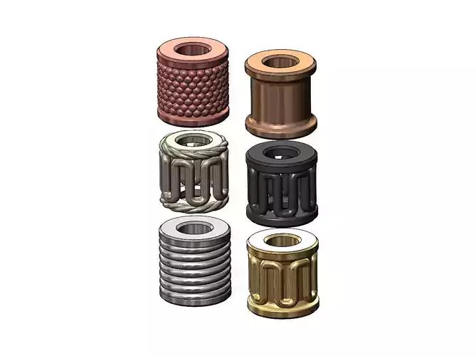 Tube shaped bead and charm