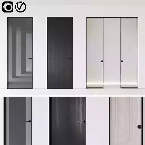 Aladin Swing Mono and Pocket door by Glas Italia Set 01