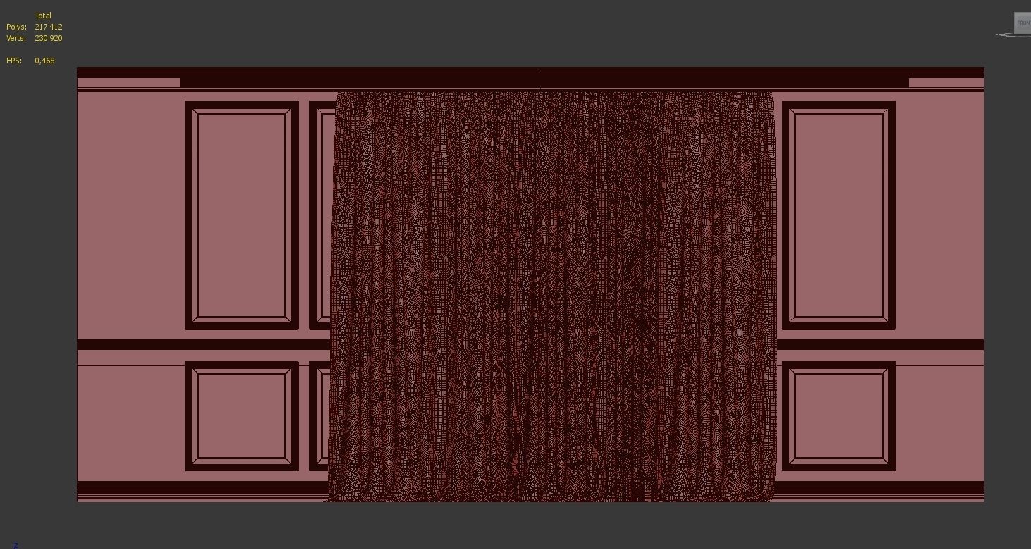 Curtain Set 176 3D model_5