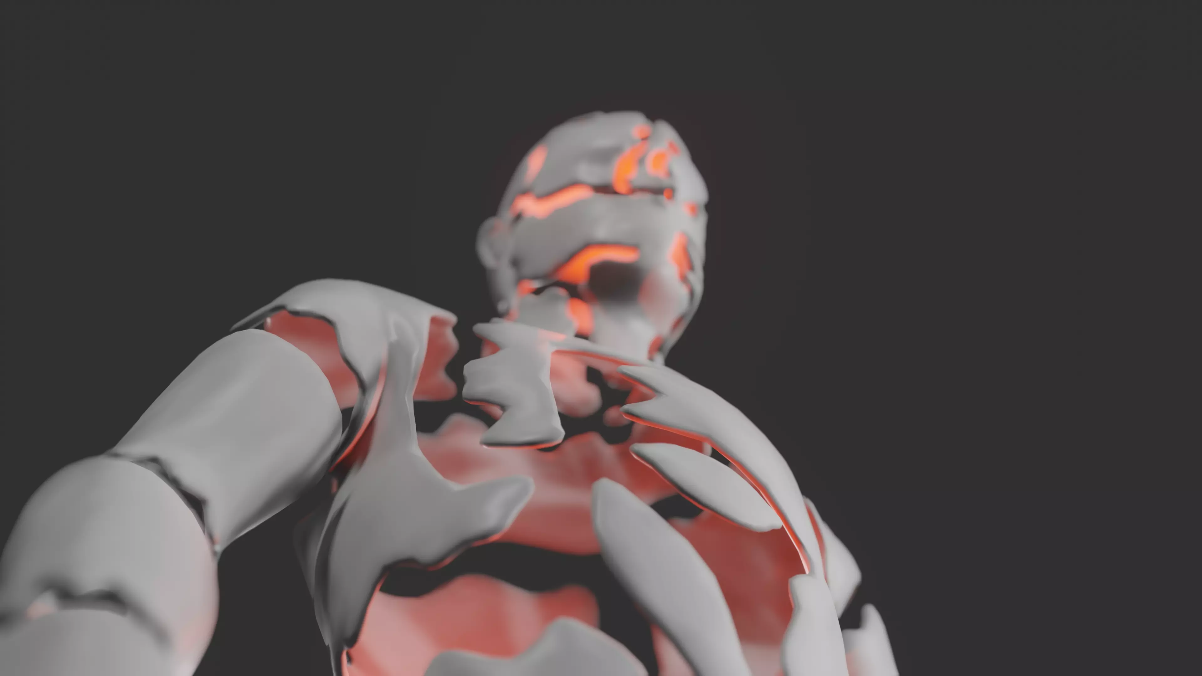 Abstract statue Low-poly 3D model_0