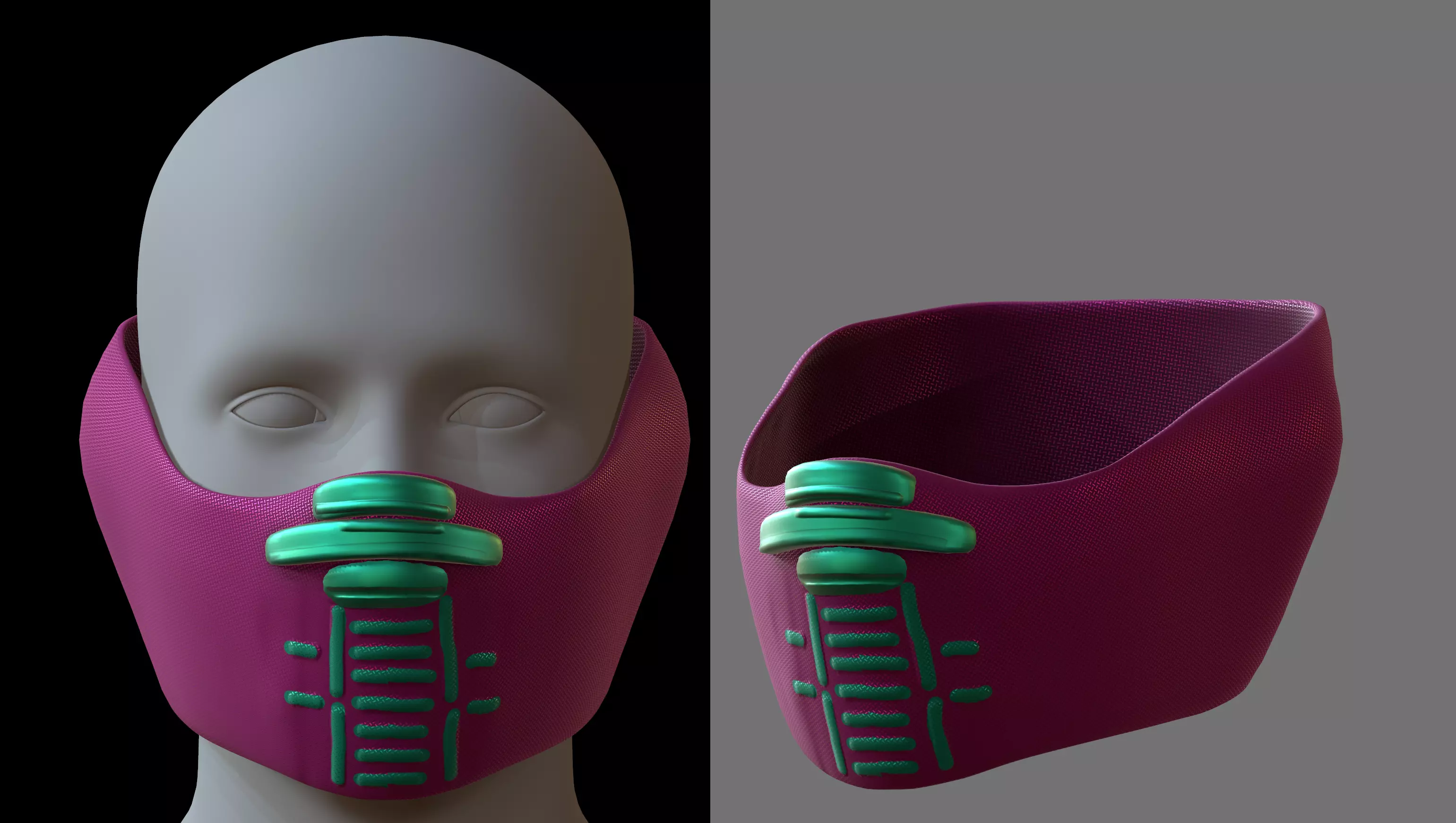 Gas mask helmet 3d model scifi Low-poly Low-poly 3D model