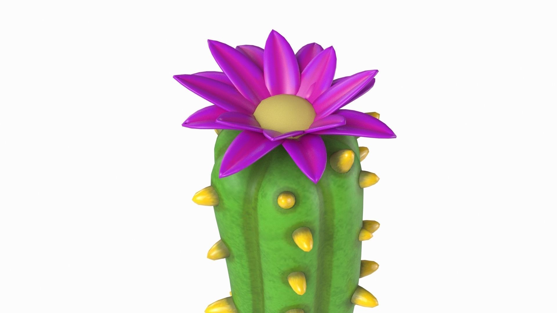 Cartoon cactus  3D model_3