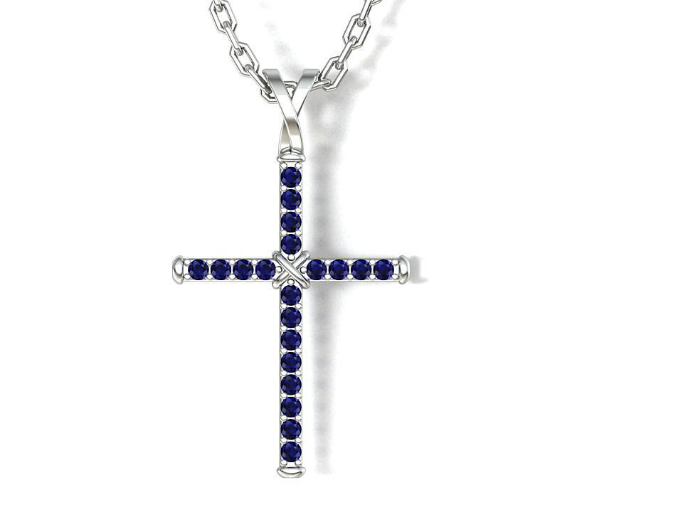 Cross Necklace Classic Diamond Pendant 3dmodel 3D print model_15