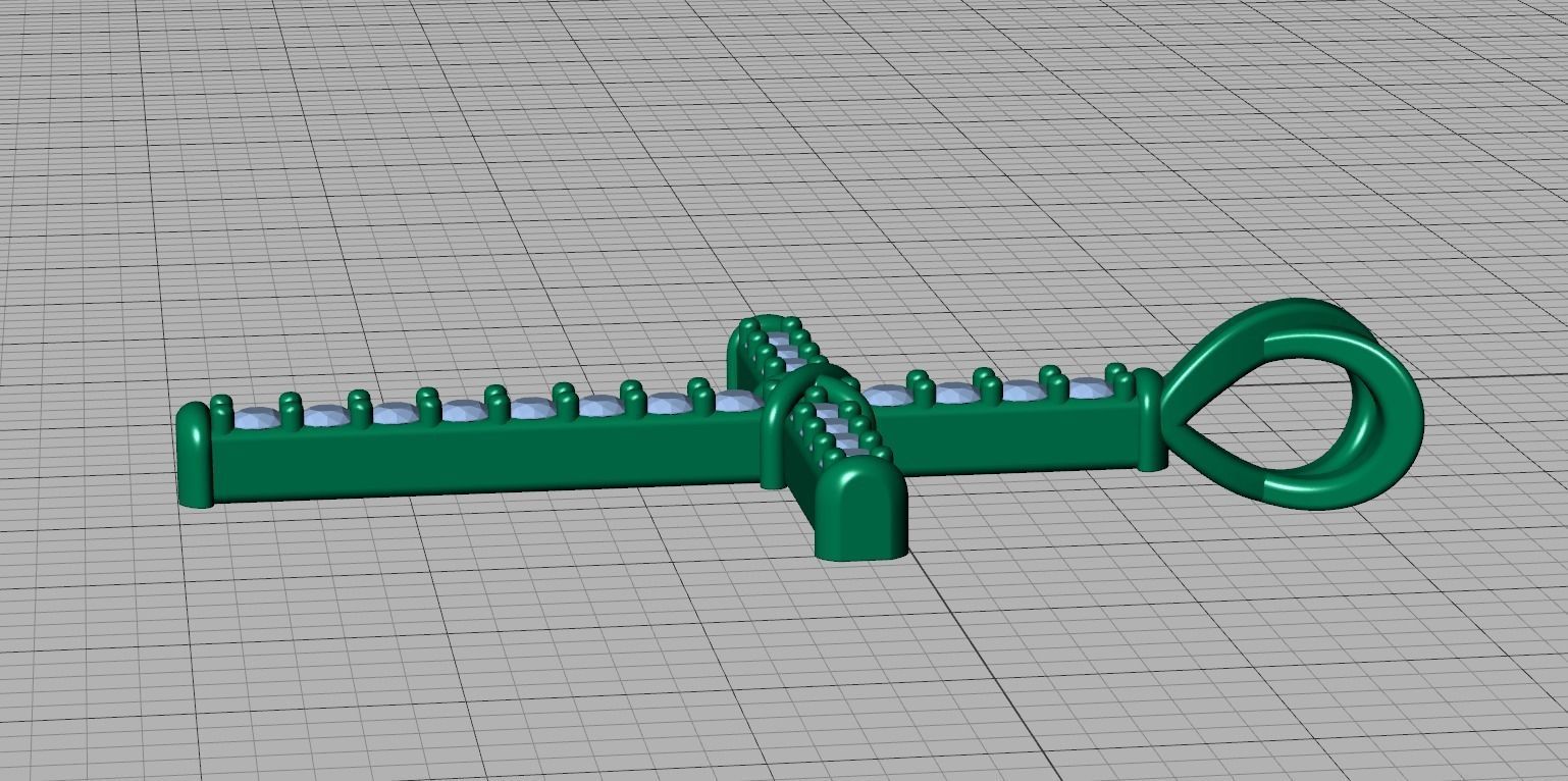 Cross Necklace Classic Diamond Pendant 3dmodel 3D print model_10