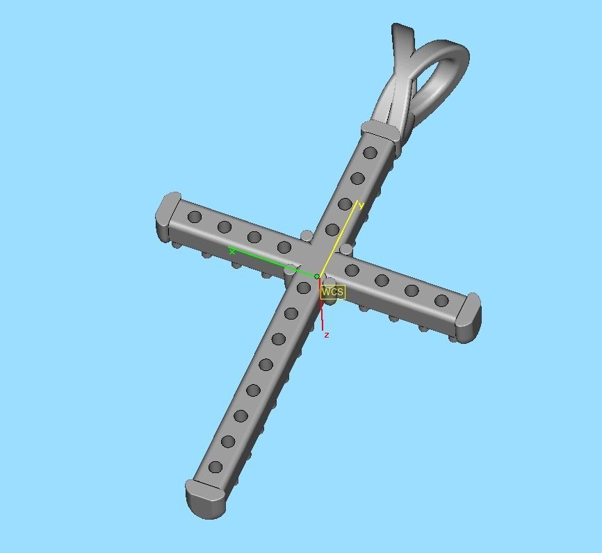 Cross Necklace Classic Diamond Pendant 3dmodel 3D print model_13