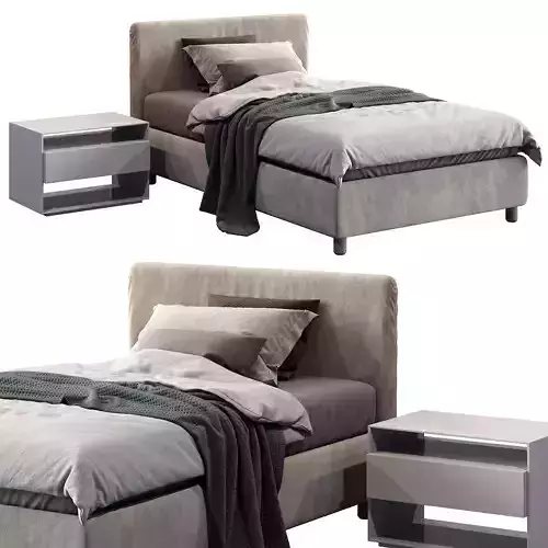 Flou Bed Notturno 3D model