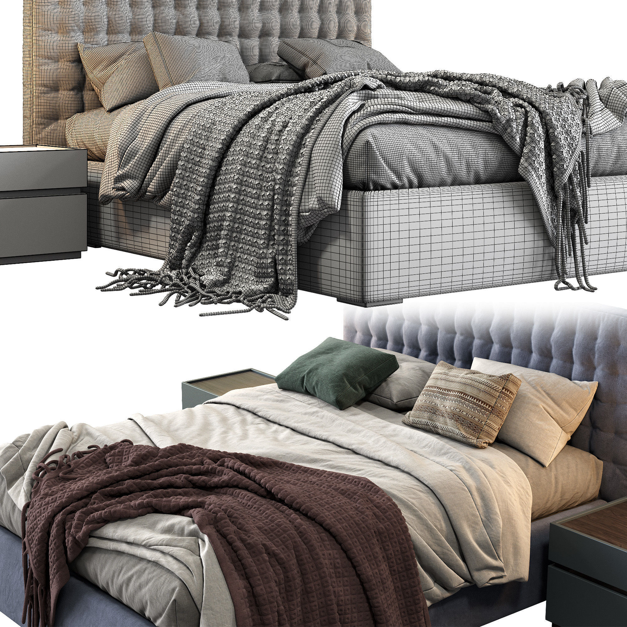 Md House Bed LINE 3D model_4