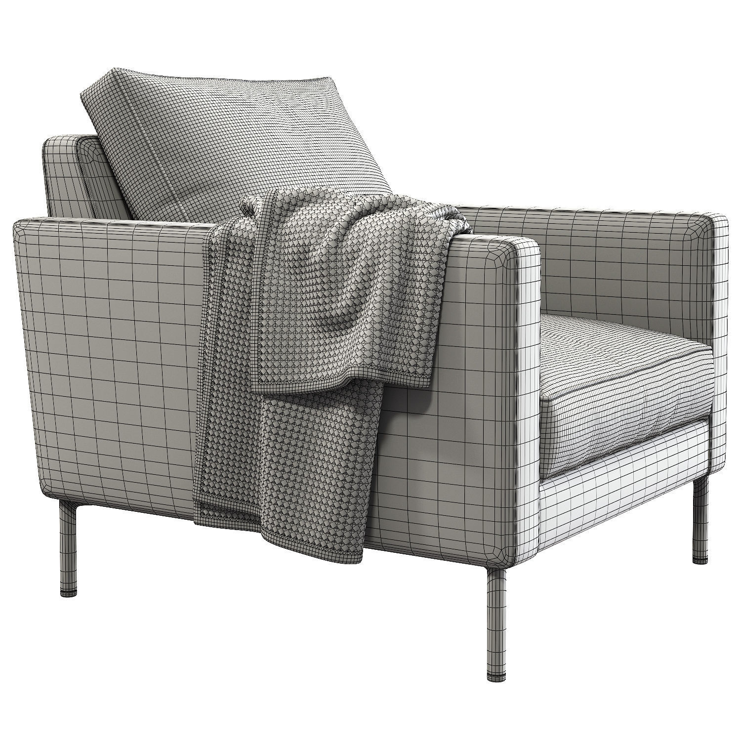 Interface Armchair LUCA 3D model_4