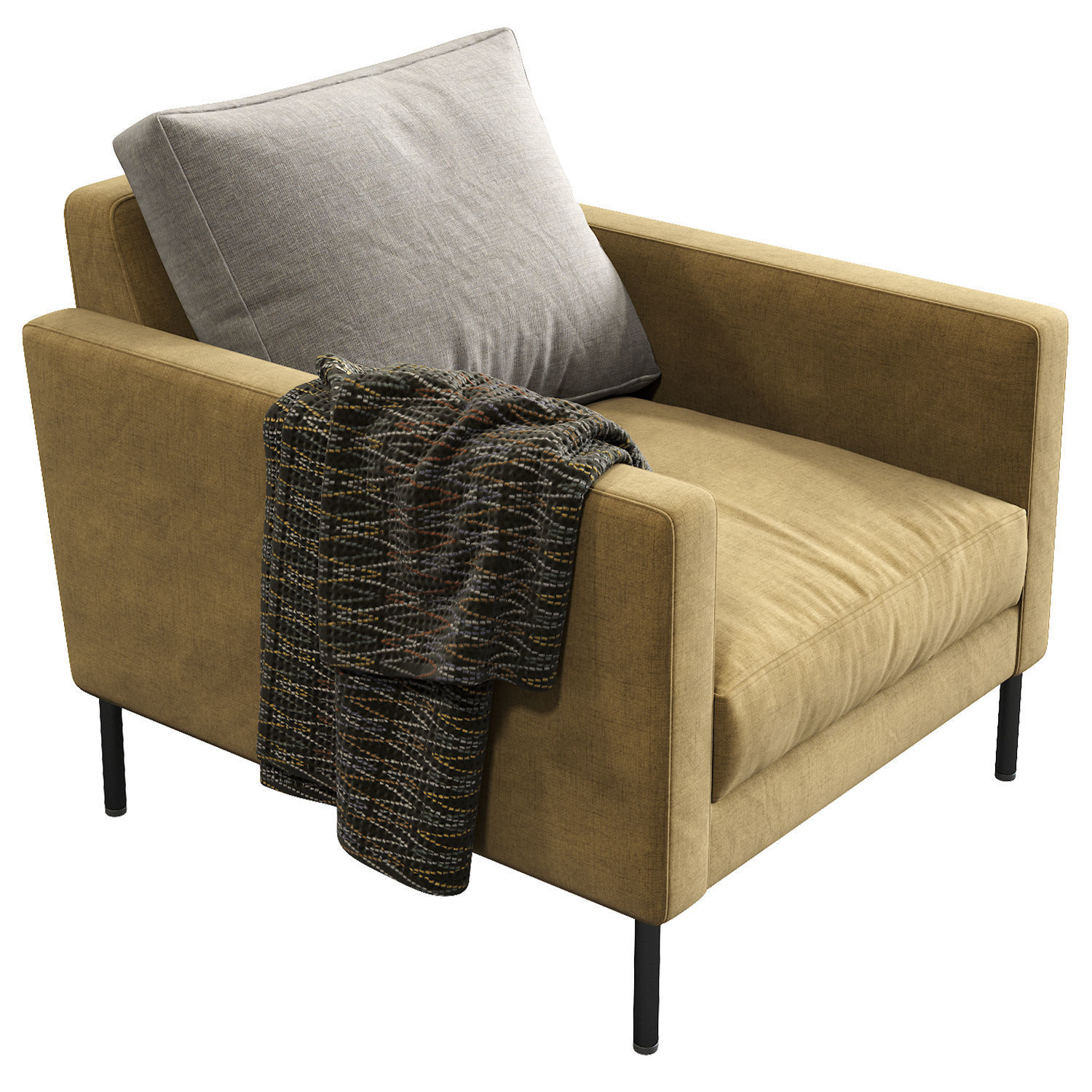 Interface Armchair LUCA 3D model_3