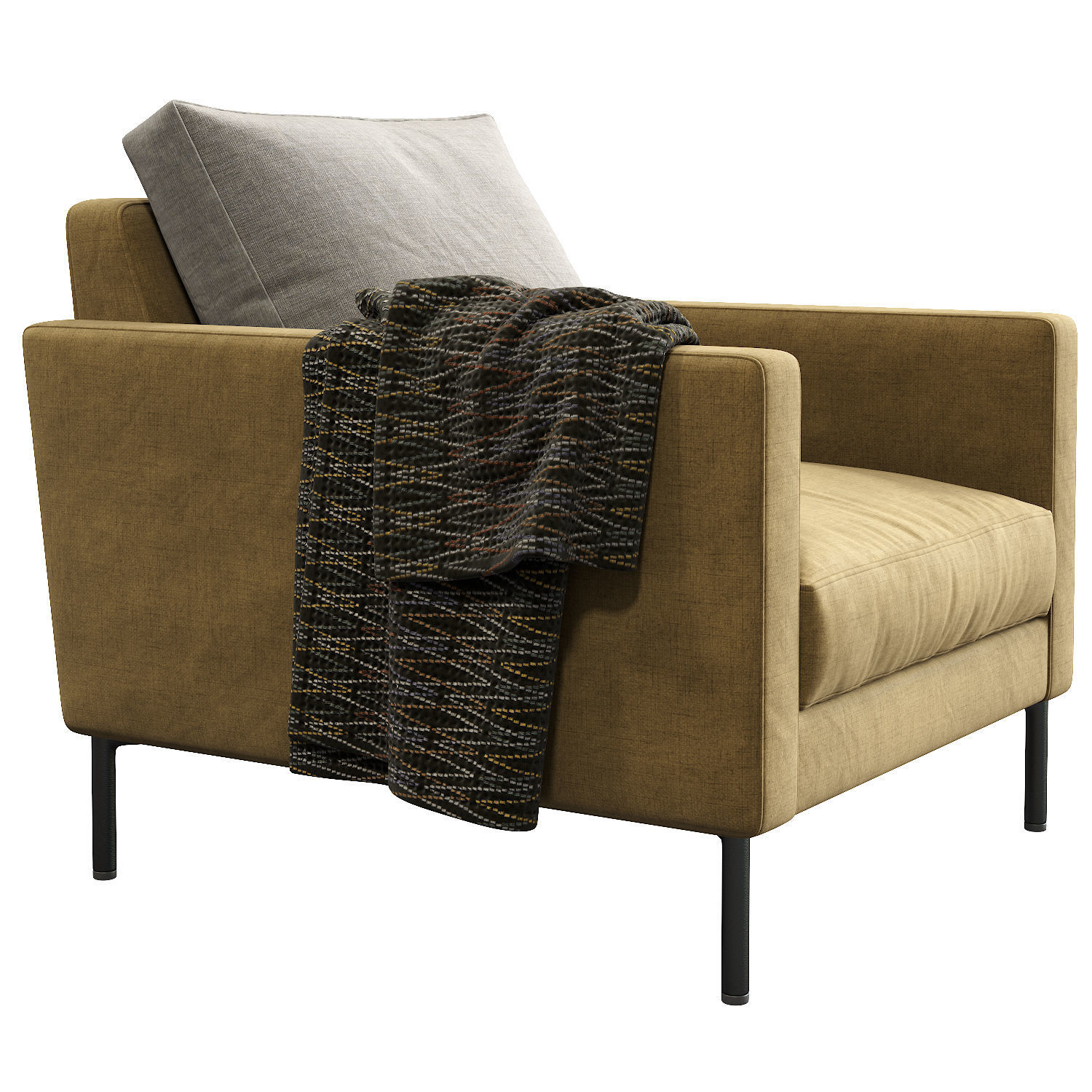 Interface Armchair LUCA 3D model_1