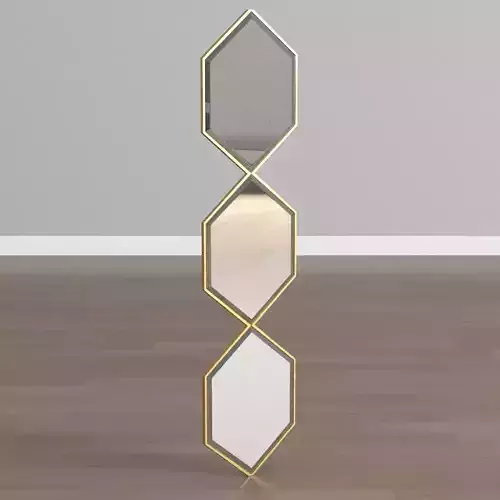 Geometric Metal Accent Wall Mirror