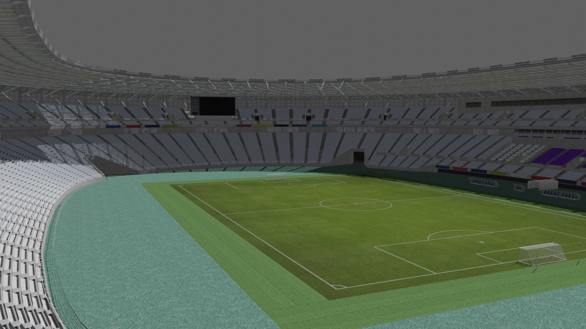 Ajinomoto Stadium Chofu Tokyo Japan Low-poly 3D model_1