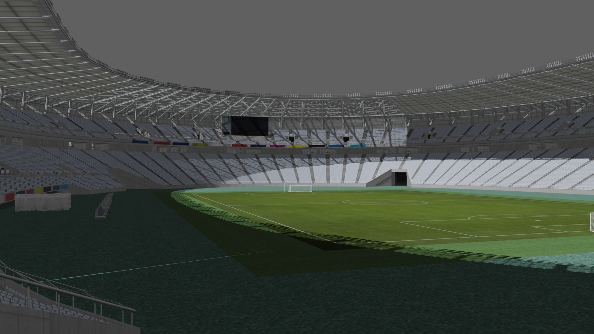 Ajinomoto Stadium Chofu Tokyo Japan Low-poly 3D model_4