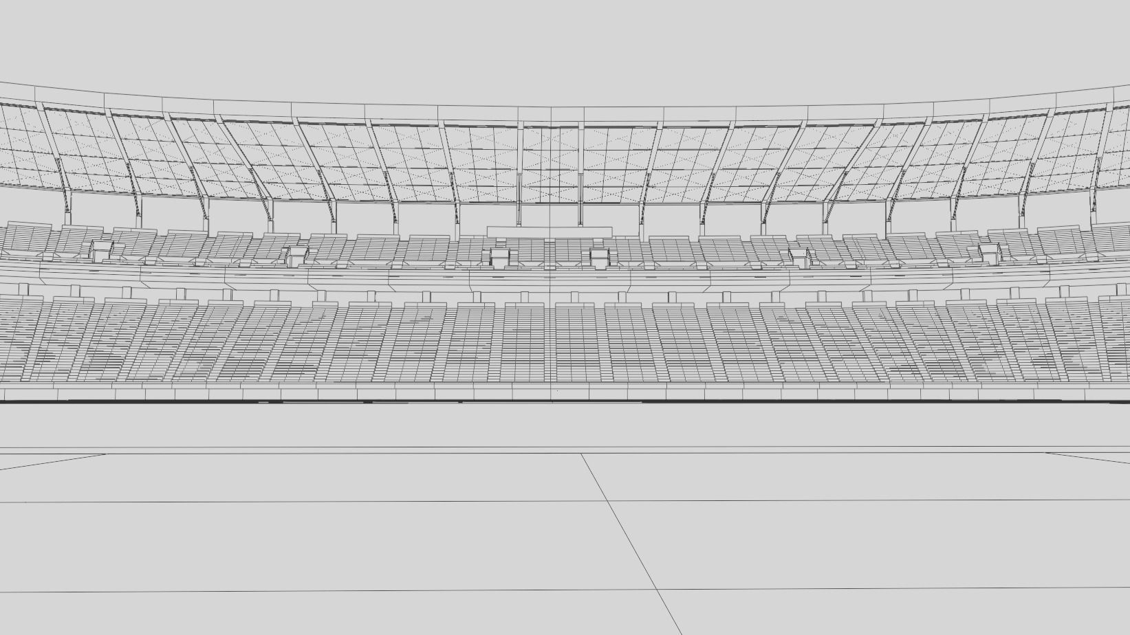 Ajinomoto Stadium Chofu Tokyo Japan Low-poly 3D model_8