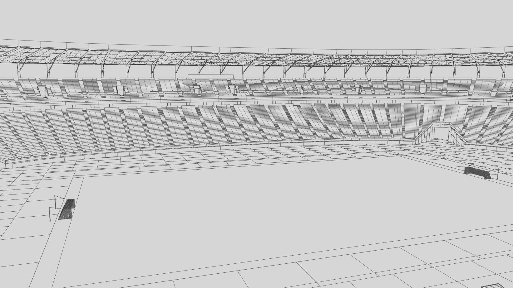 Ajinomoto Stadium Chofu Tokyo Japan Low-poly 3D model_11