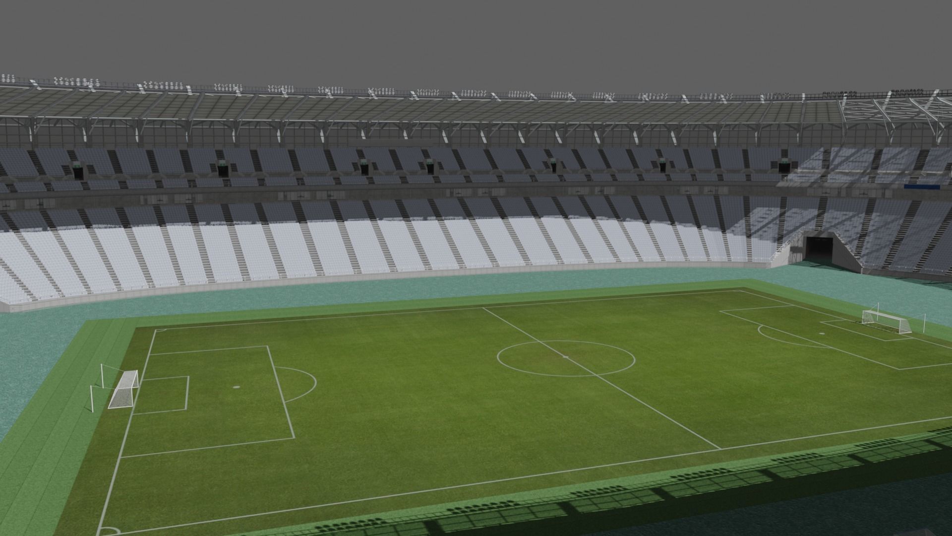 Ajinomoto Stadium Chofu Tokyo Japan Low-poly 3D model_5