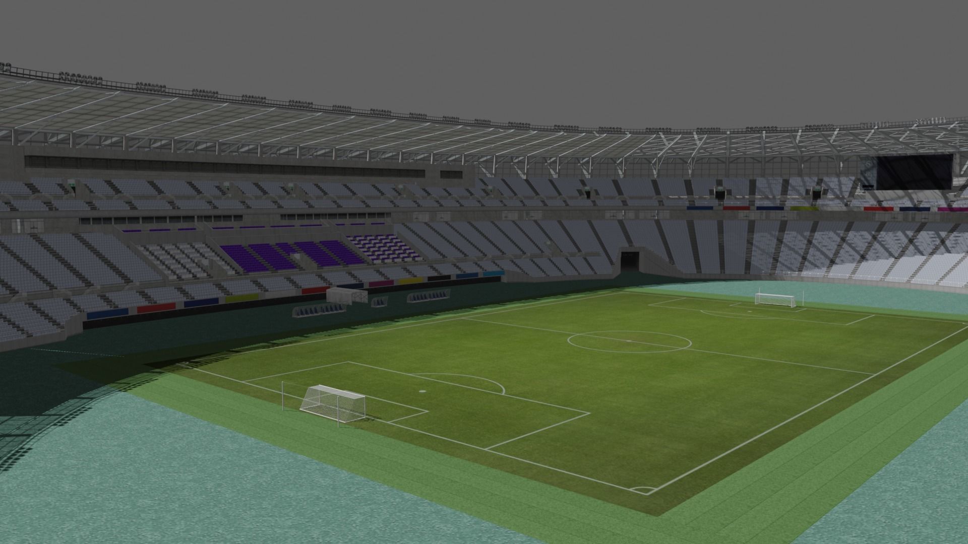 Ajinomoto Stadium Chofu Tokyo Japan Low-poly 3D model_3
