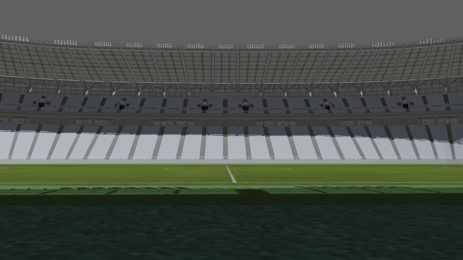 Ajinomoto Stadium Chofu Tokyo Japan Low-poly 3D model_2