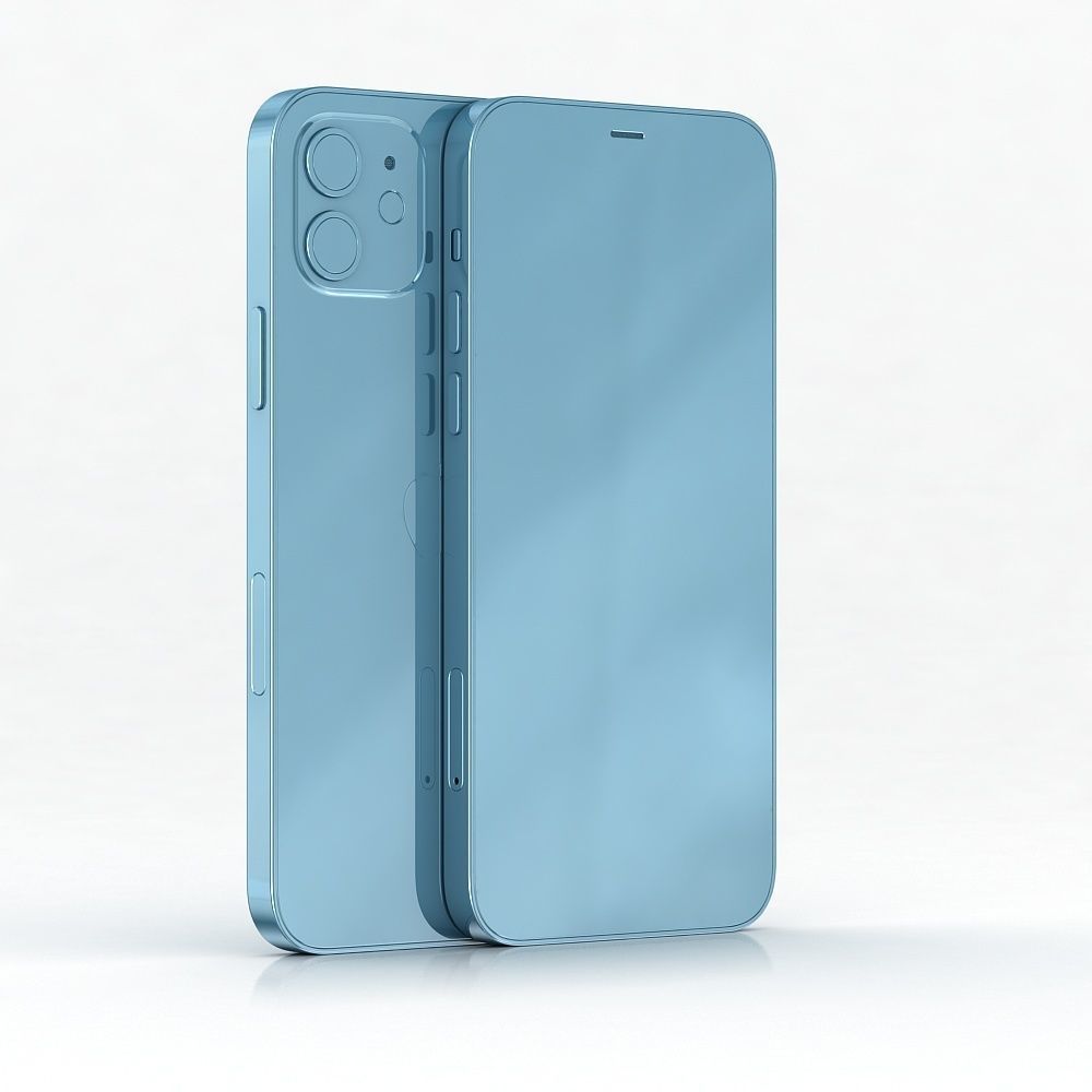 Apple iPhone 12  BLACK Low-poly 3D model_1