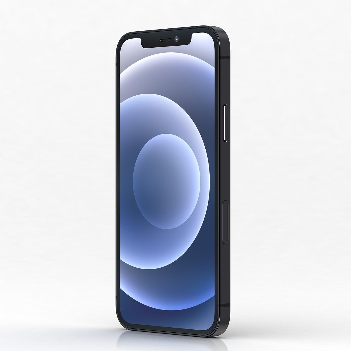 Apple iPhone 12  BLACK Low-poly 3D model_5