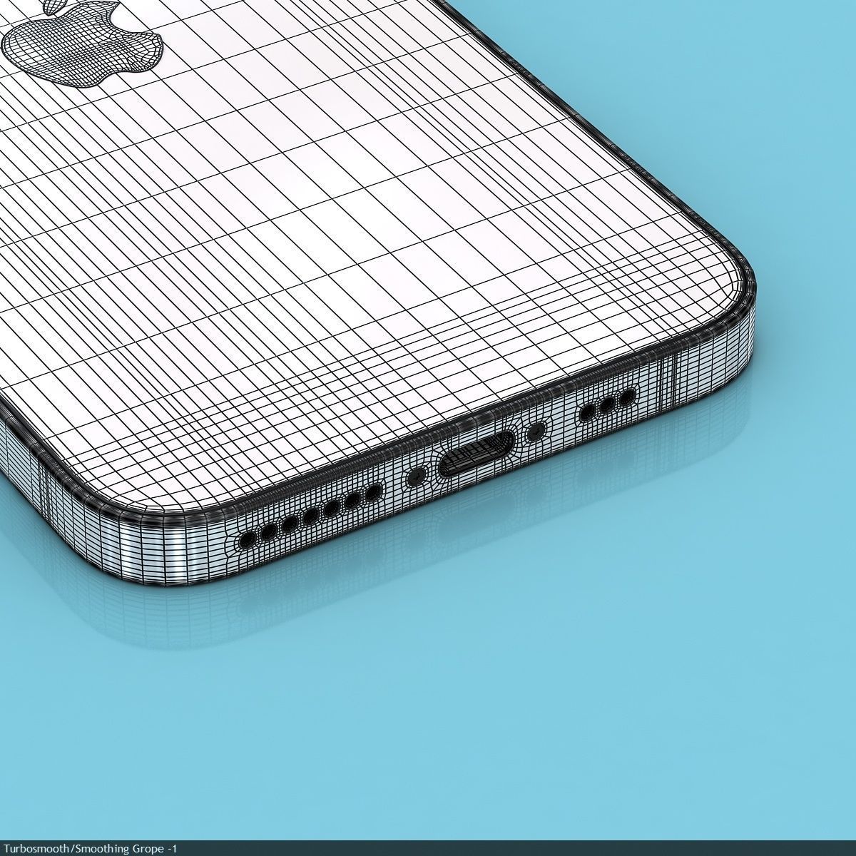 Apple iPhone 12  BLACK Low-poly 3D model_46