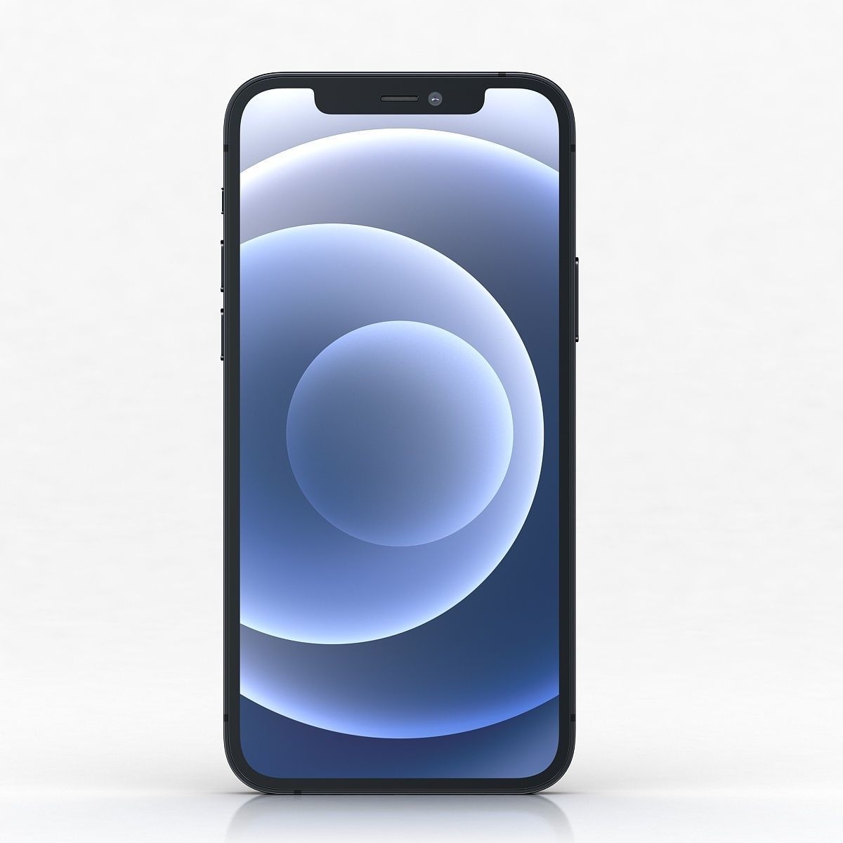 Apple iPhone 12  BLACK Low-poly 3D model_2