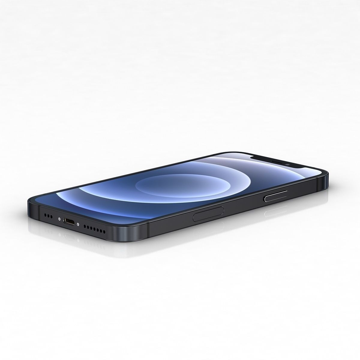 Apple iPhone 12  BLACK Low-poly 3D model_11