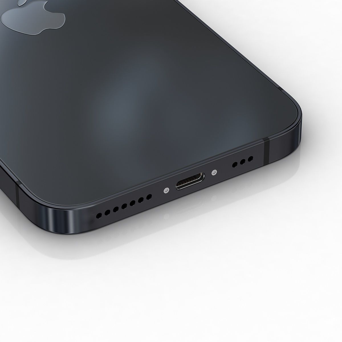 Apple iPhone 12  BLACK Low-poly 3D model_15