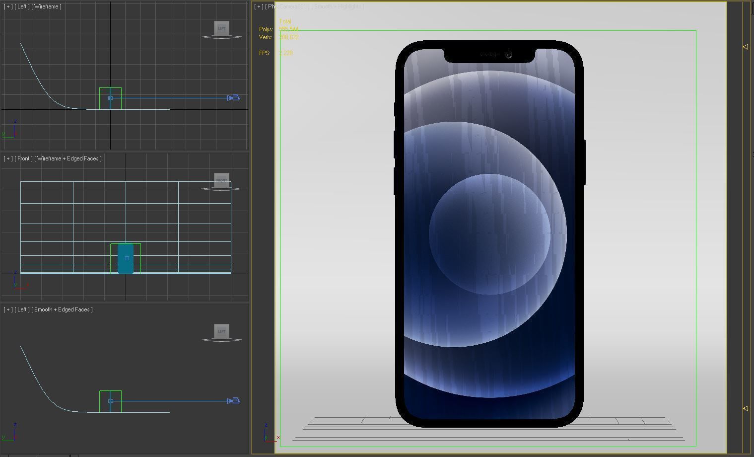 Apple iPhone 12  BLACK Low-poly 3D model_19