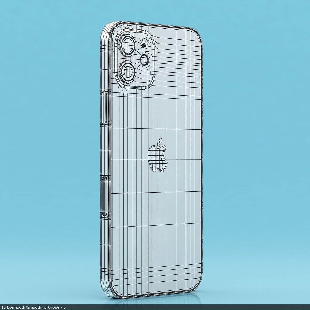 Apple iPhone 12  BLACK Low-poly 3D model_25