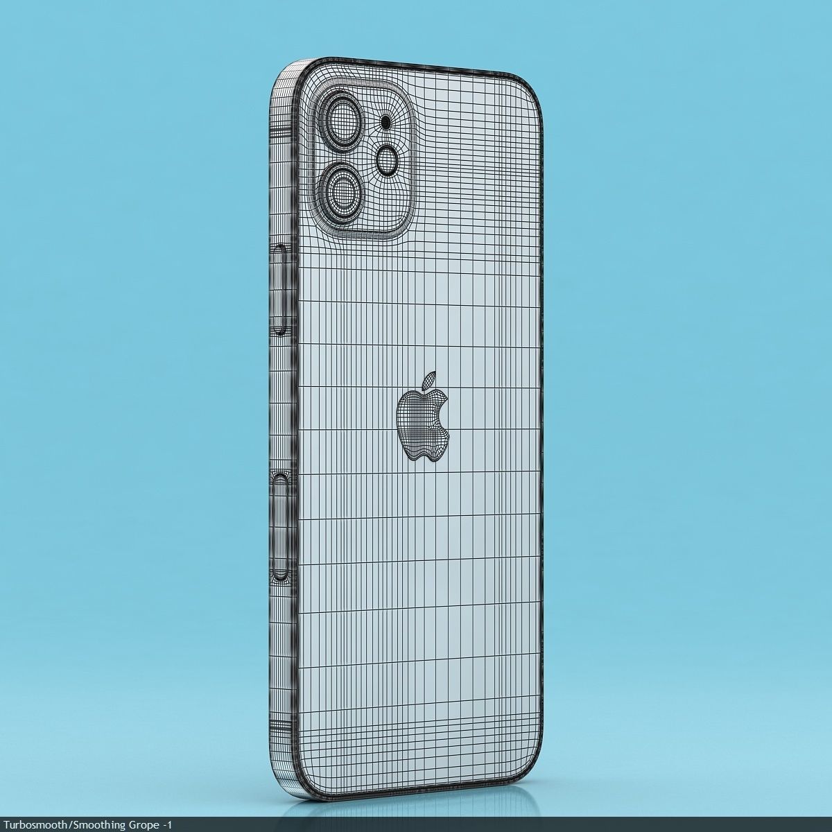 Apple iPhone 12  BLACK Low-poly 3D model_26