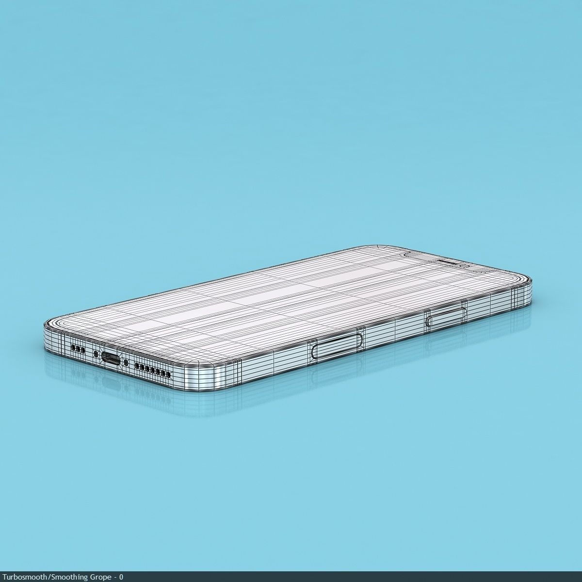 Apple iPhone 12  BLACK Low-poly 3D model_39