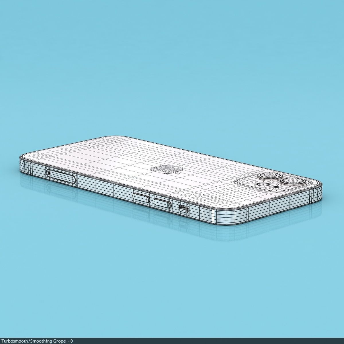 Apple iPhone 12  BLACK Low-poly 3D model_41