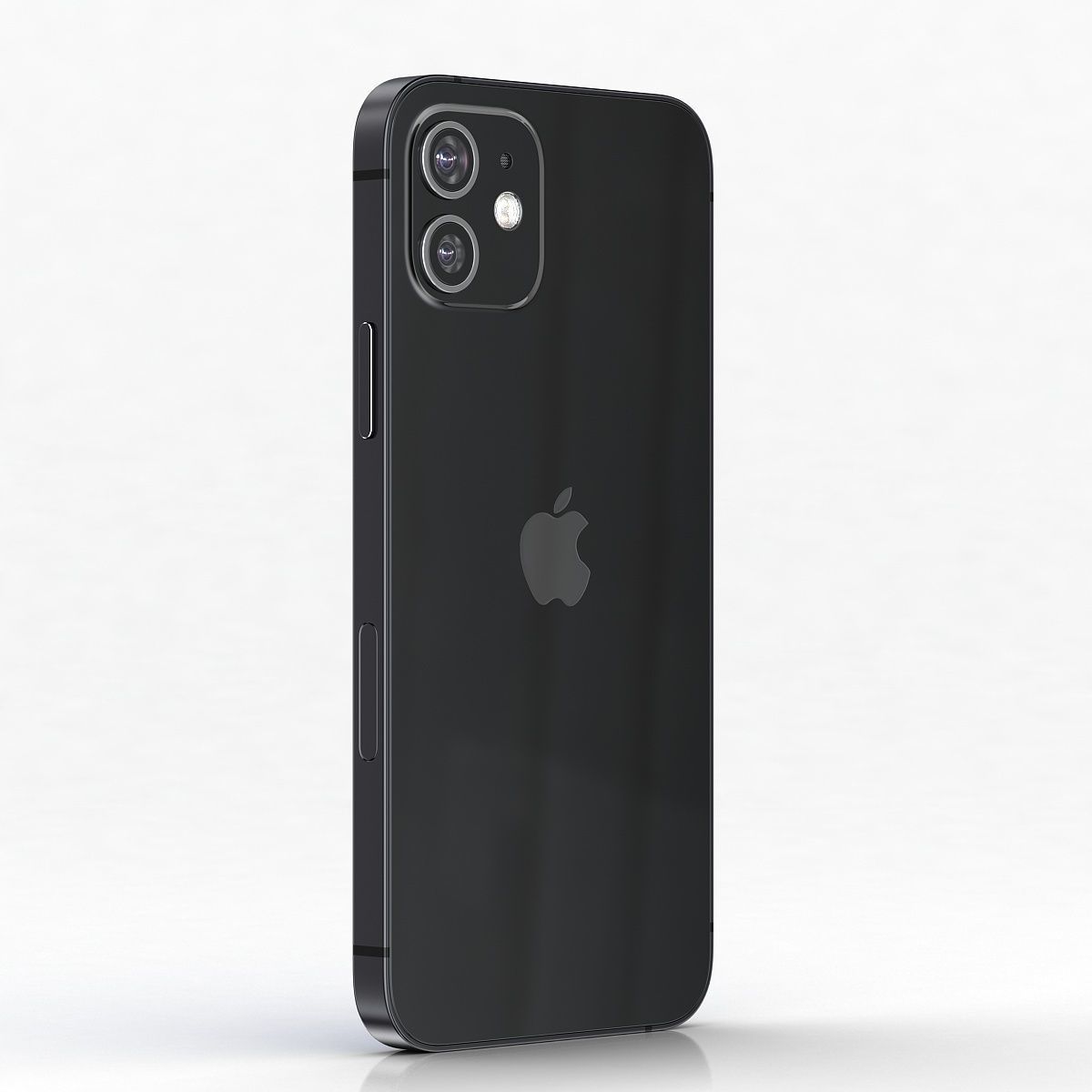 Apple iPhone 12  BLACK Low-poly 3D model_4
