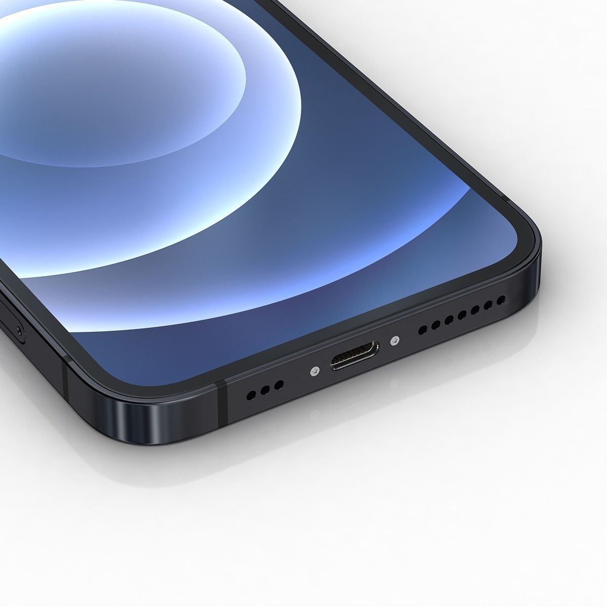 Apple iPhone 12  BLACK Low-poly 3D model_16