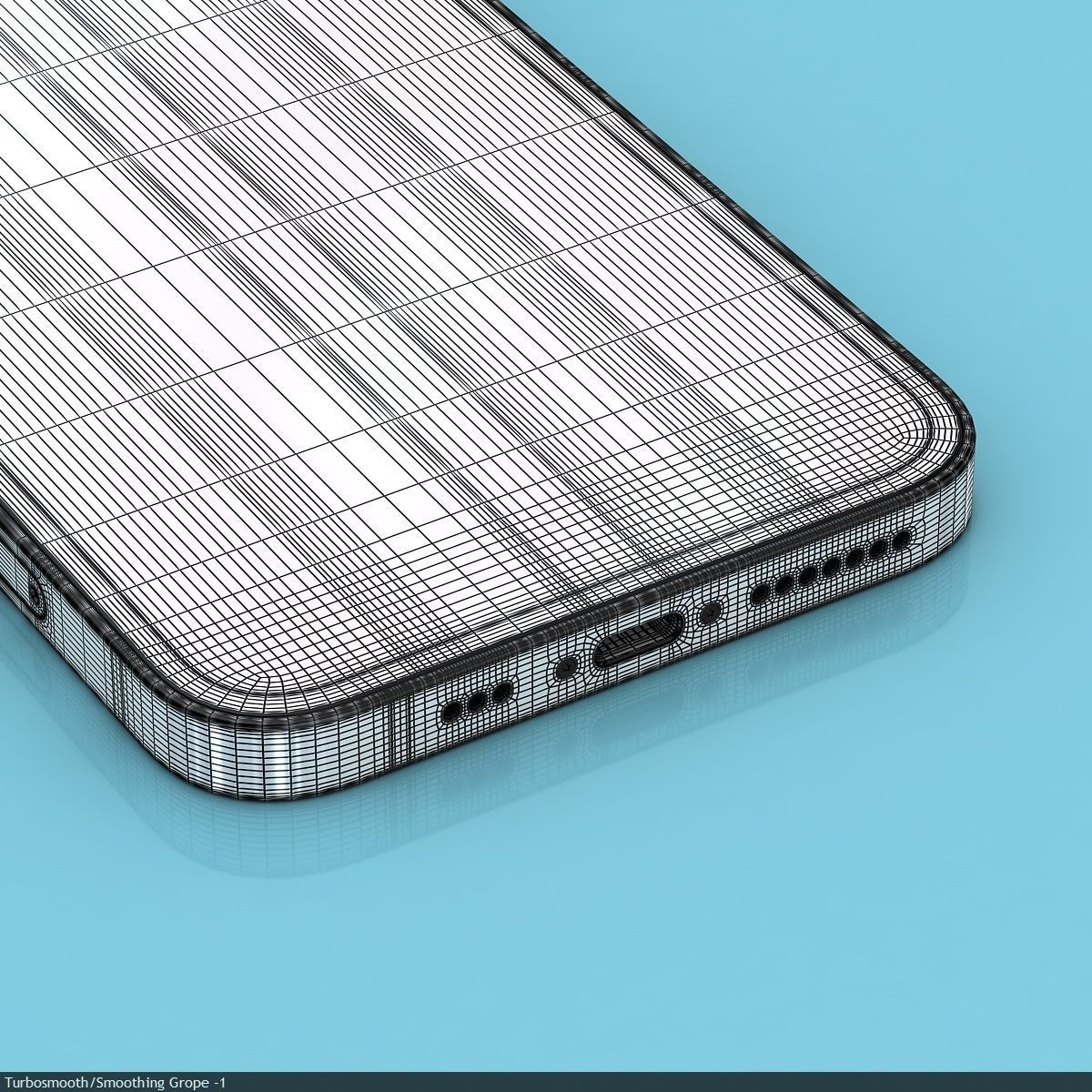 Apple iPhone 12  BLACK Low-poly 3D model_48