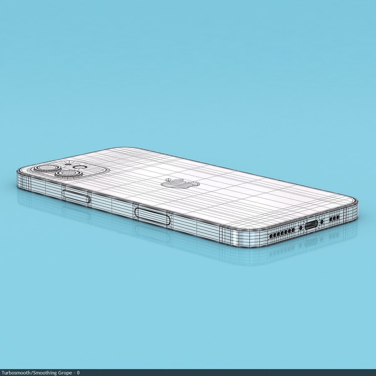 Apple iPhone 12  BLACK Low-poly 3D model_43