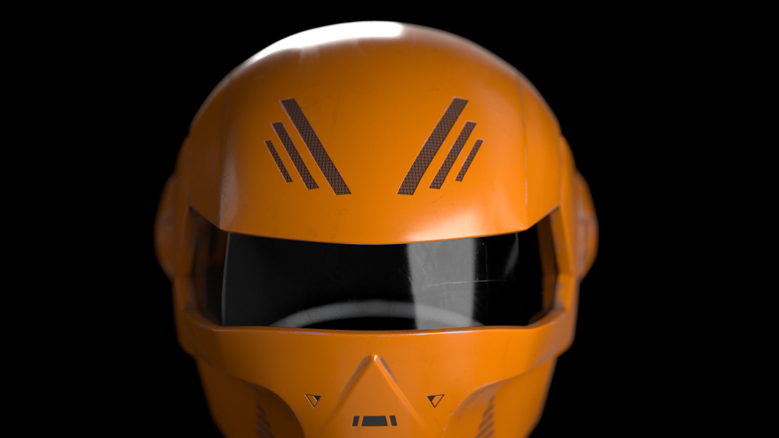 Helmet Scifi Low Poly PBR Low-poly 3D model_23