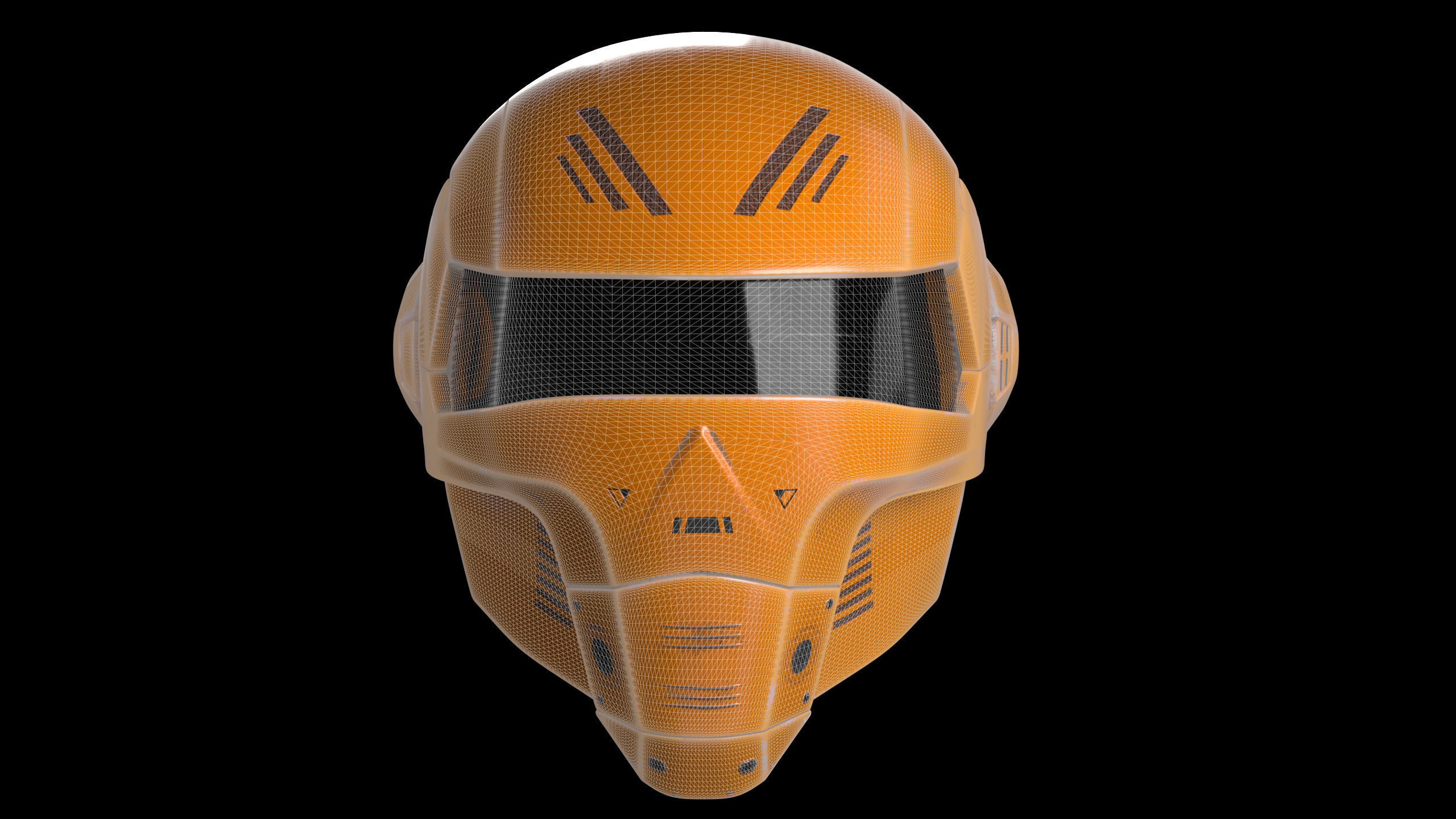 Helmet Scifi Low Poly PBR Low-poly 3D model_24