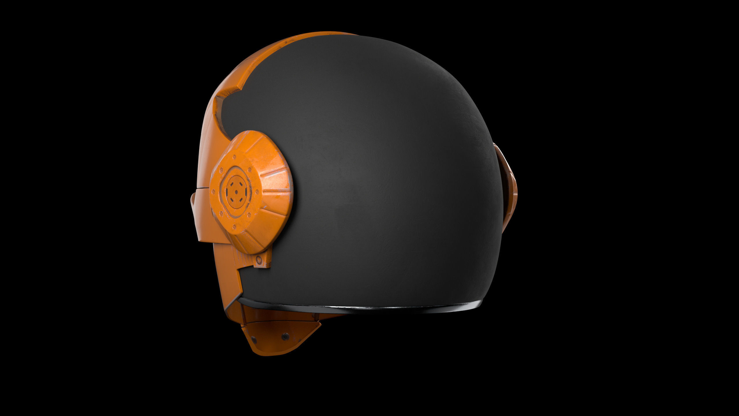 Helmet Scifi Low Poly PBR Low-poly 3D model_18