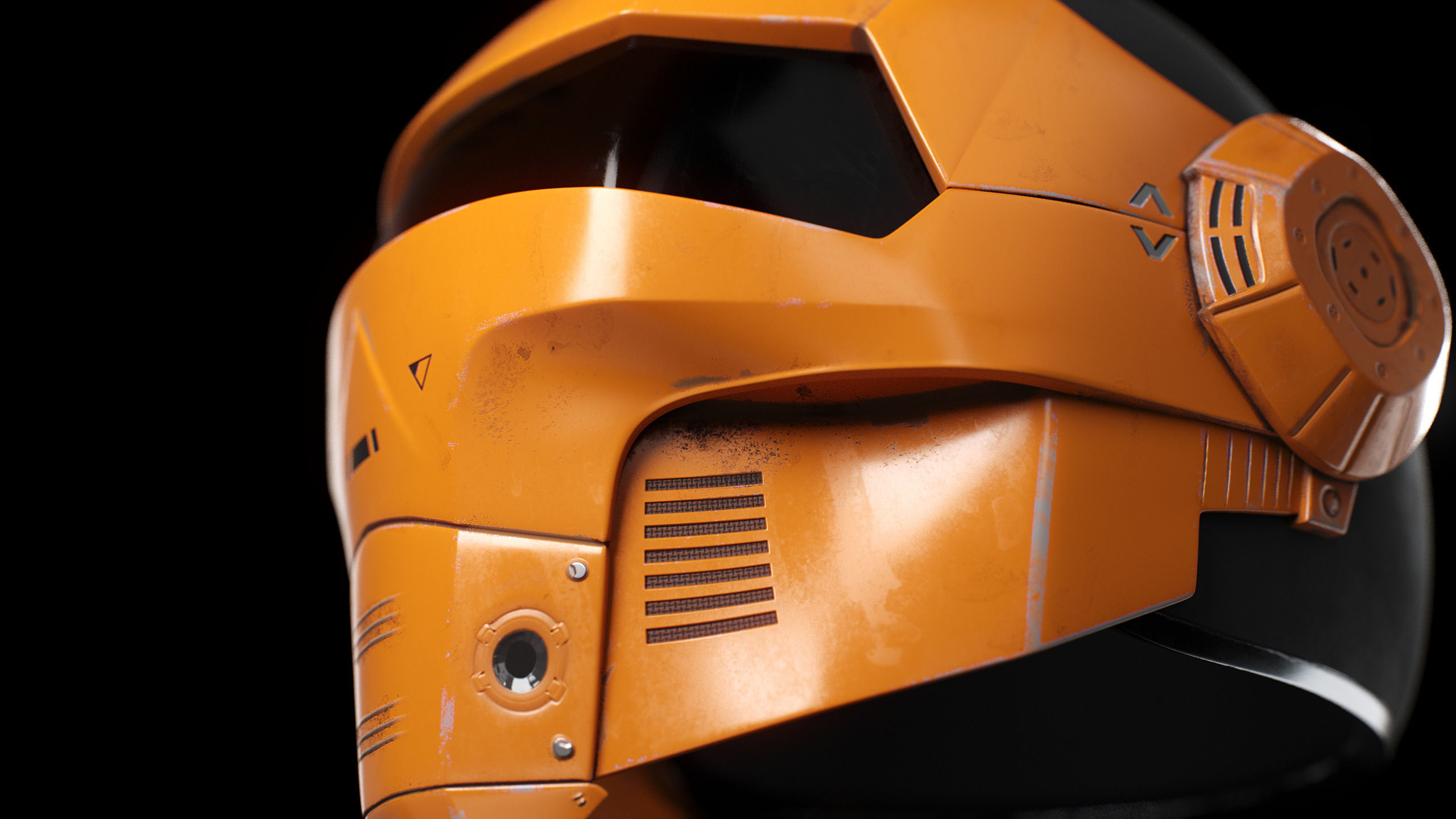 Helmet Scifi Low Poly PBR Low-poly 3D model_10