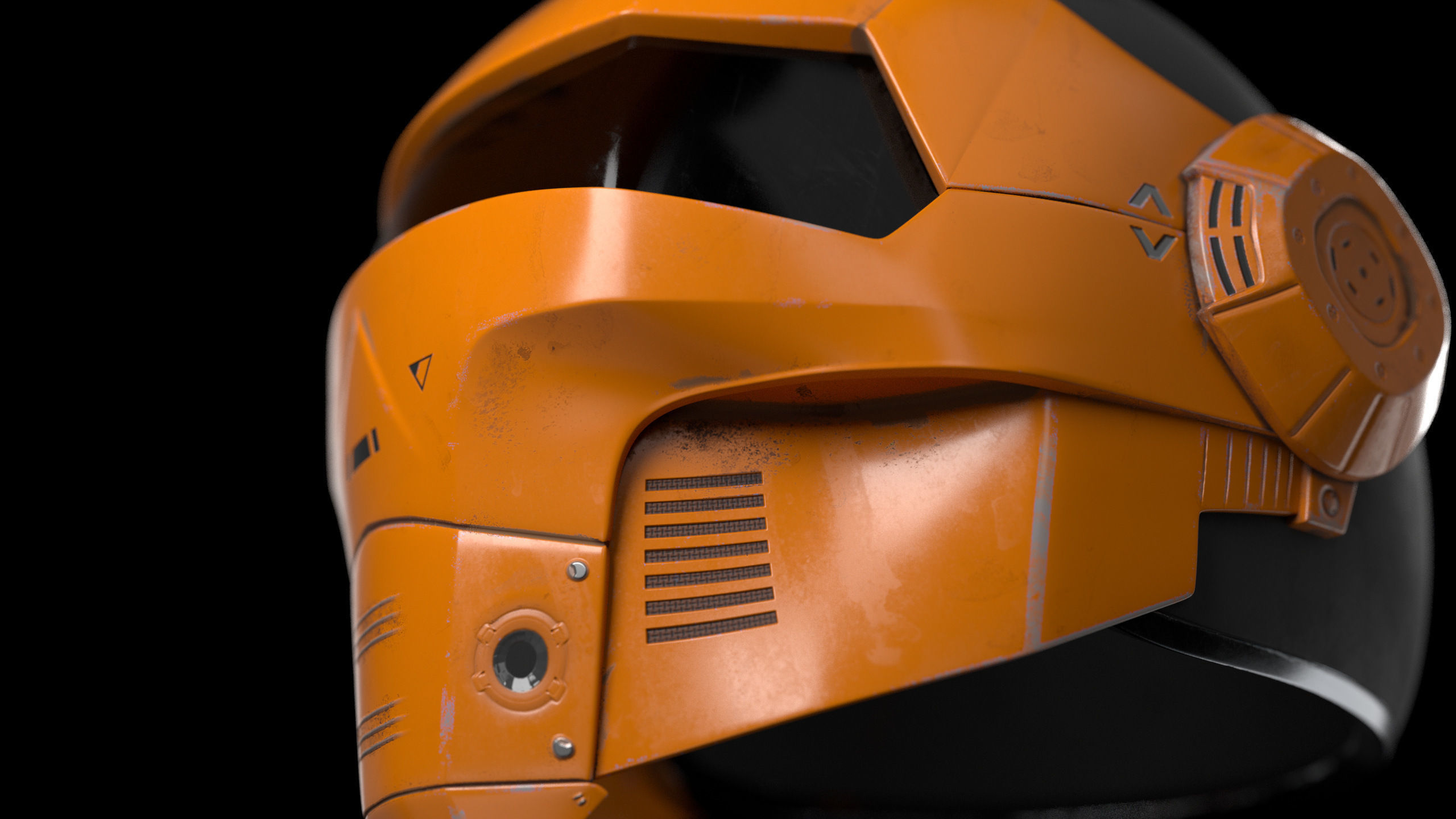 Helmet Scifi Low Poly PBR Low-poly 3D model_22