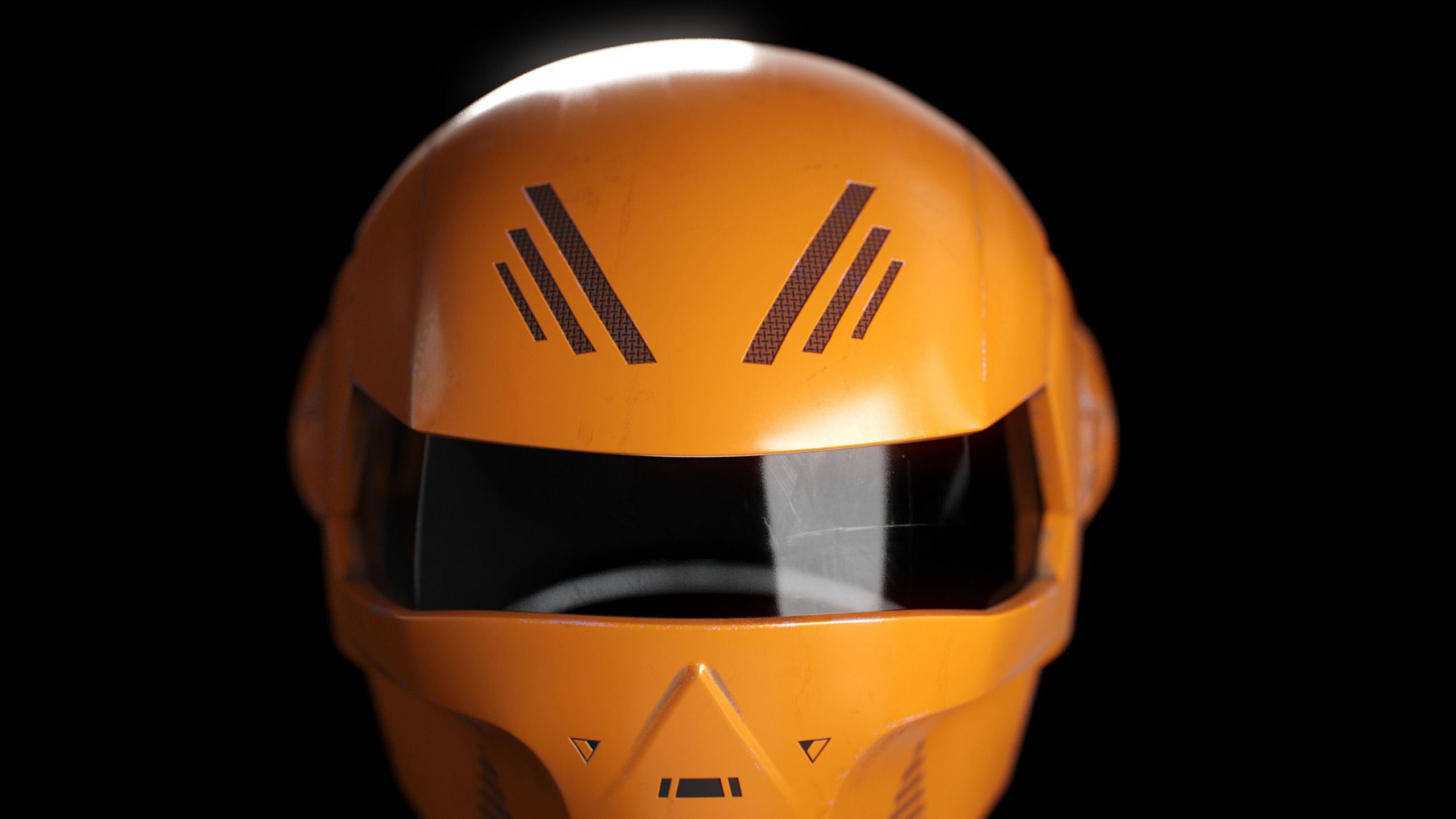 Helmet Scifi Low Poly PBR Low-poly 3D model_11