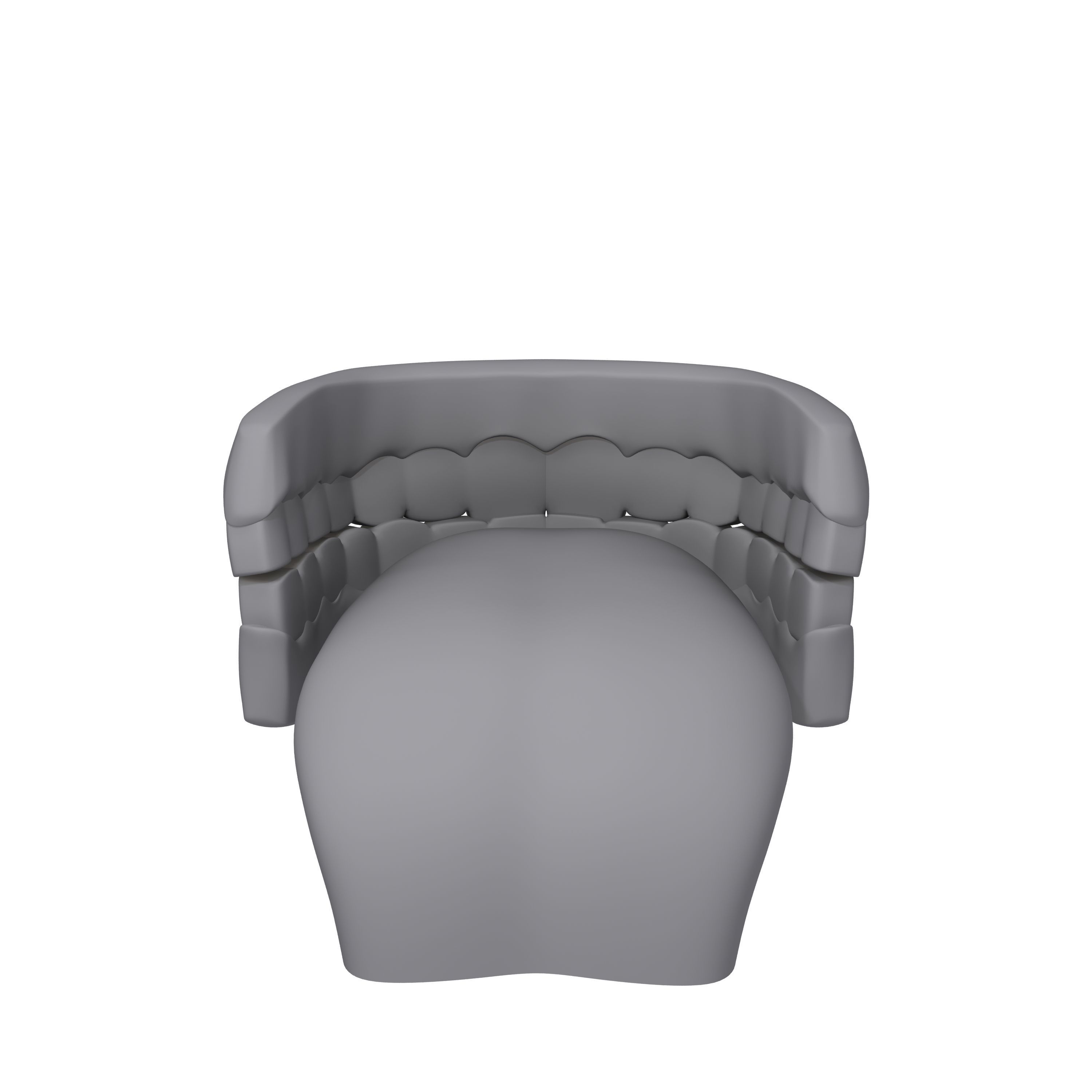 Human Mouth Teeth Cartoon 3D model_10
