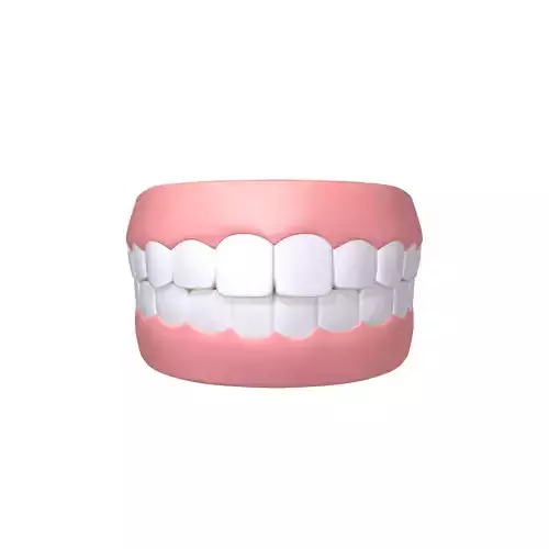 Human Mouth Teeth Cartoon 3D model